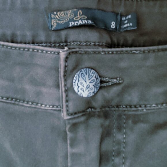 Prana Louisa Skinny Cargo Pant Organic Cotton Rich Olive Green Size 8 - Picture 7 of 12